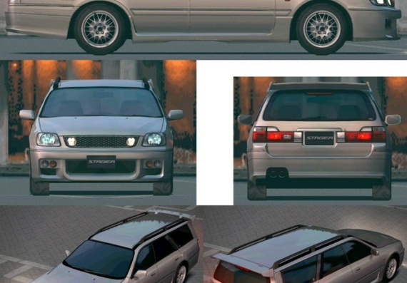 Nissan Stagea 260 RS Autech Version (1998) (Nissan Stadjea 260 RS Outech Version (1998)) - drawings (drawings) of the car
